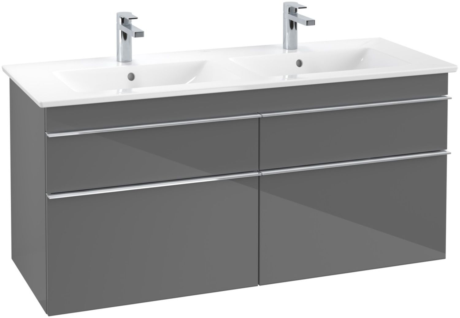 Villeroy & Boch Venticello szekrény 125.3x50.2x59 cm mosdókagyló alá akasztható szürke A93001FP