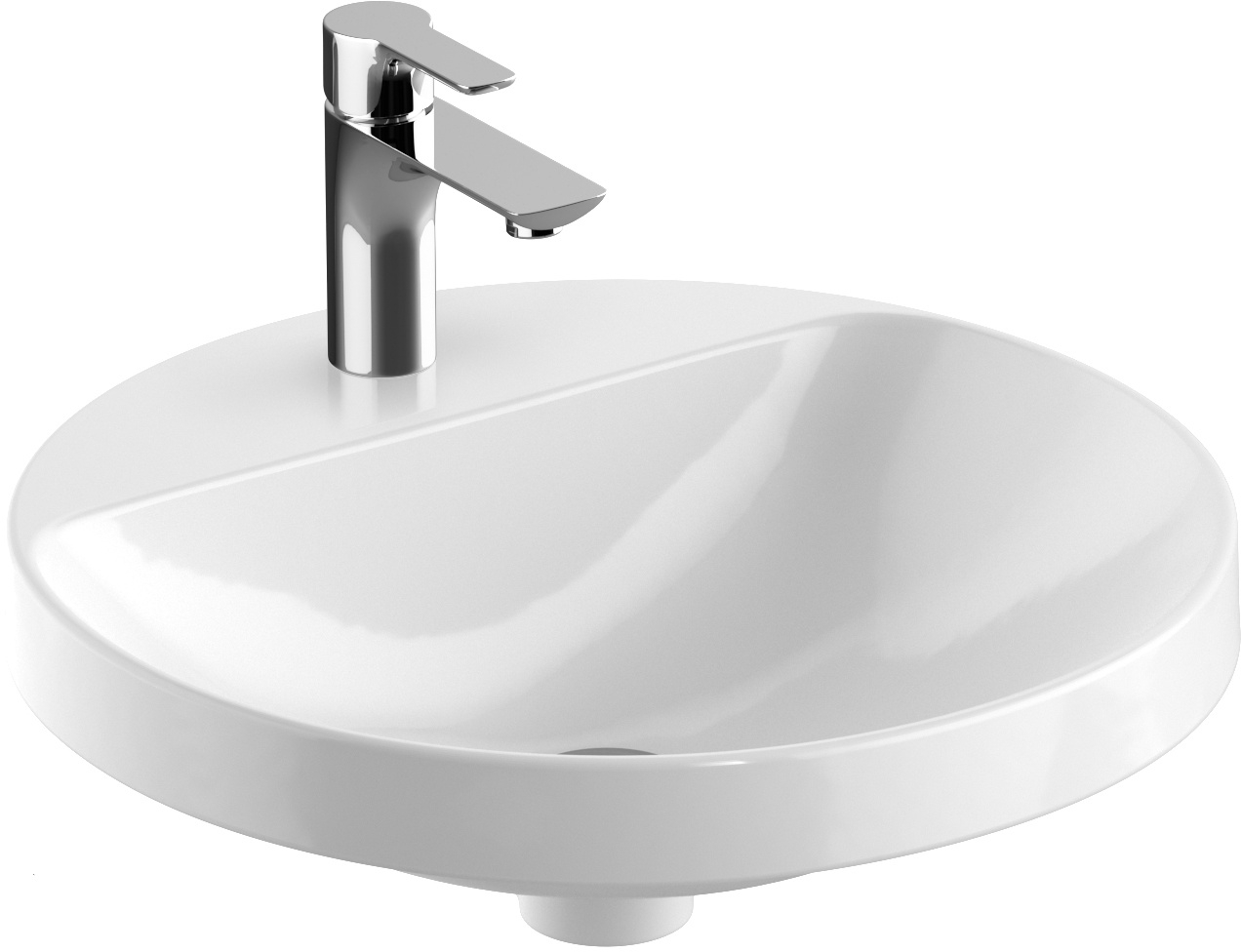 Geberit Variform mosdótál 48x48 cm kerek süllyesztett fehér 500.706.00.2