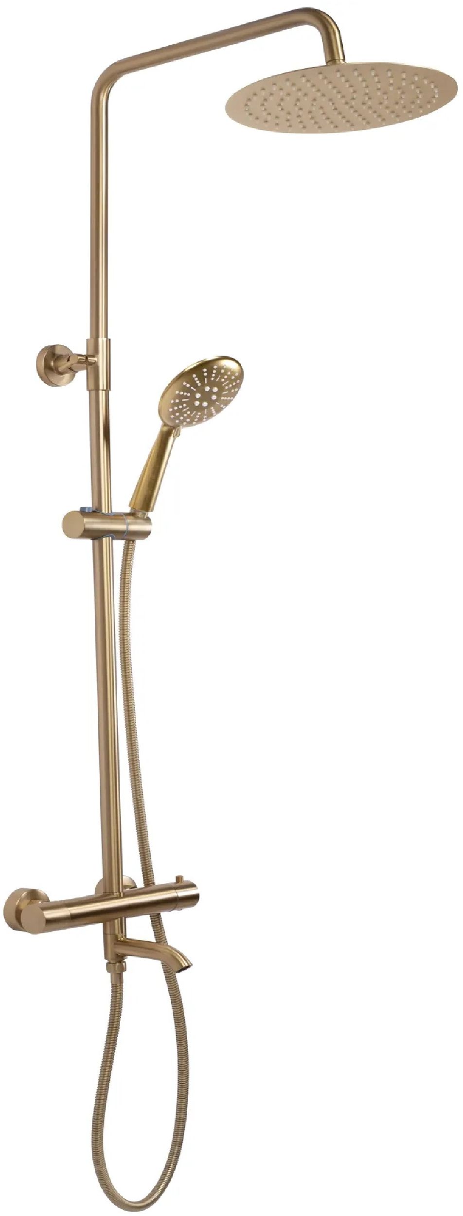 Rea Lungo kád és zuhany szett fal termosztáttal arany REA-P6604