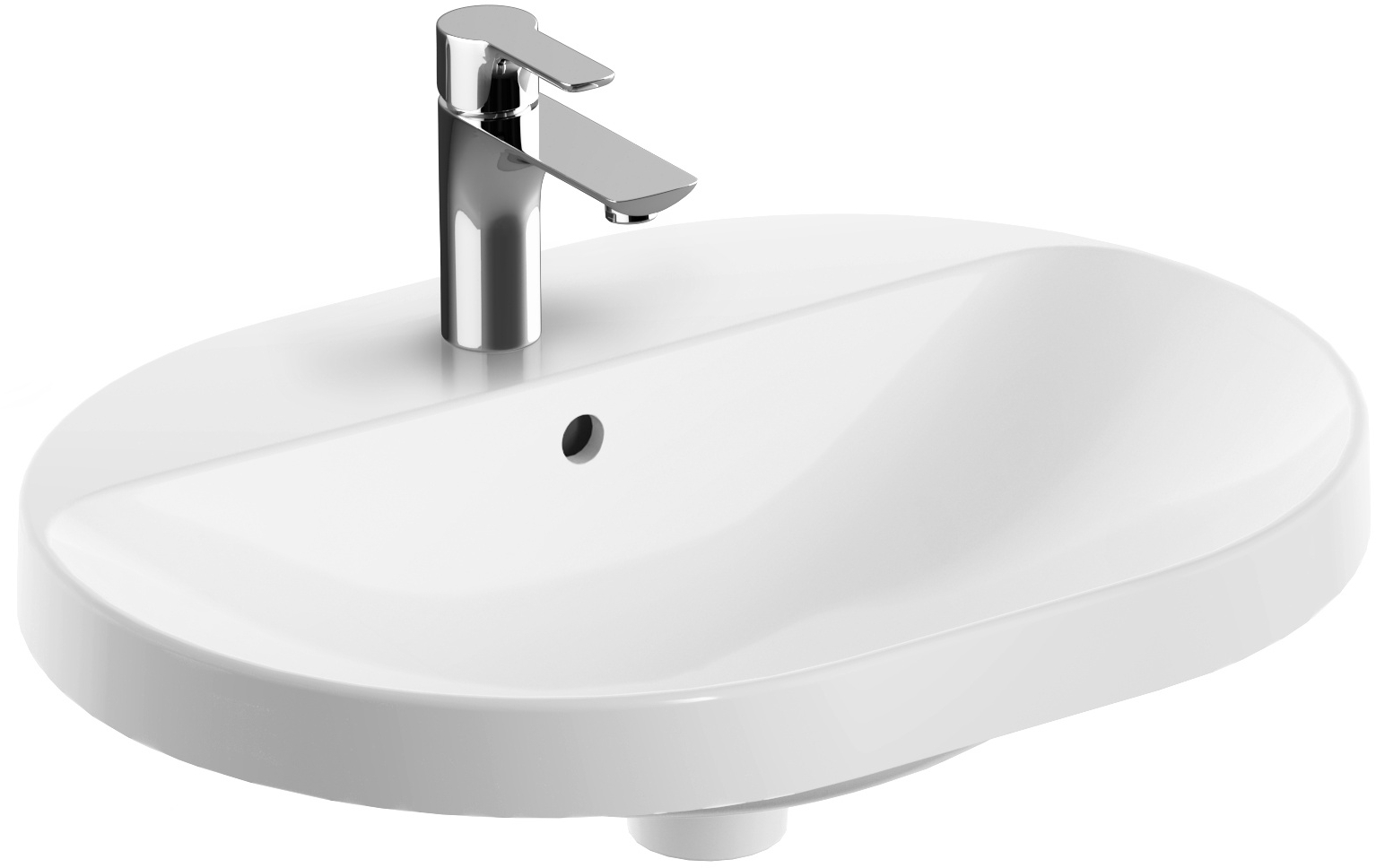 Geberit Variform mosdótál 60x45 cm ovális süllyesztett fehér 500.733.00.2