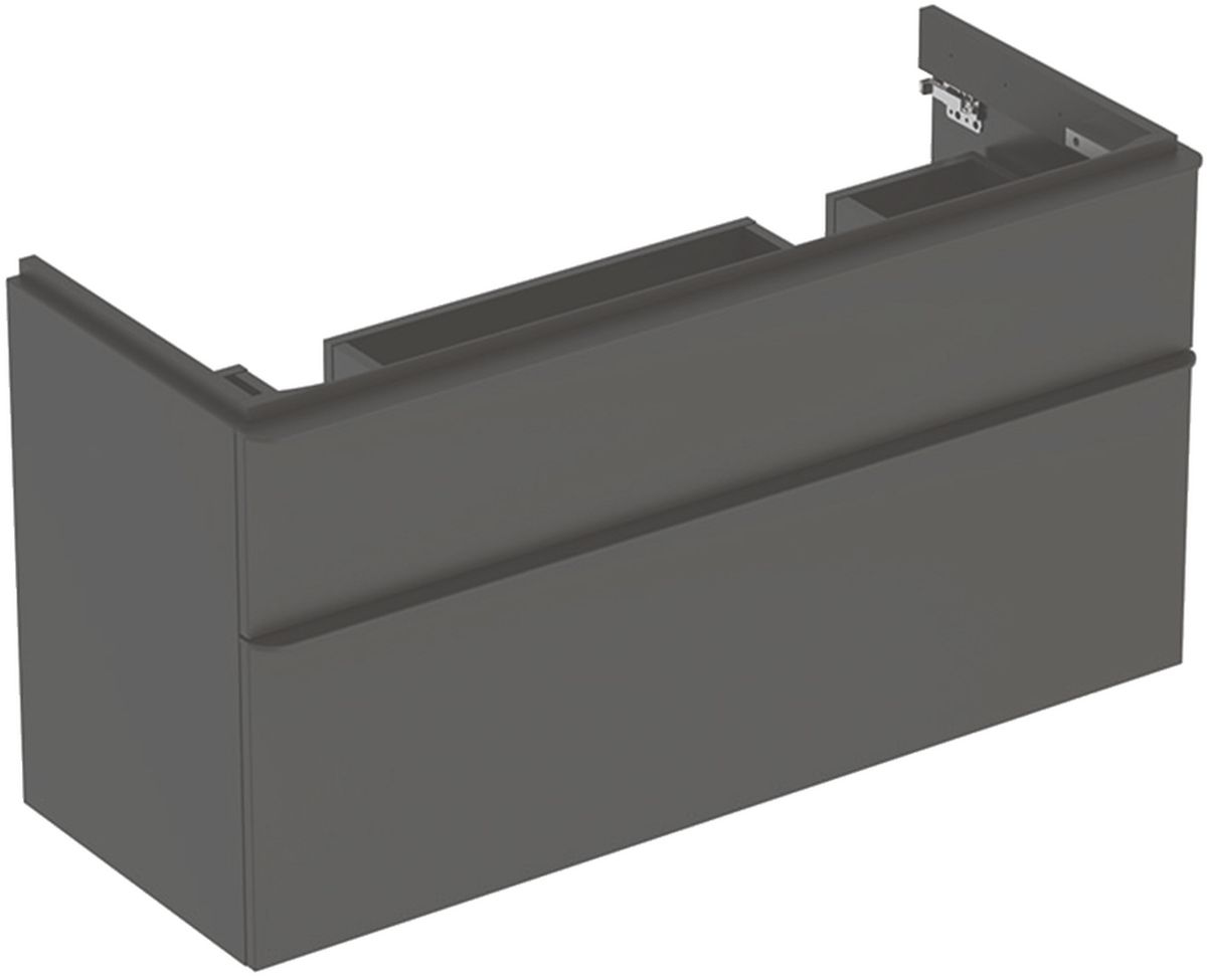 Geberit Smyle Square szekrény 118.4x47x61.7 cm mosdókagyló alá akasztható fekete 500.356.JK.1