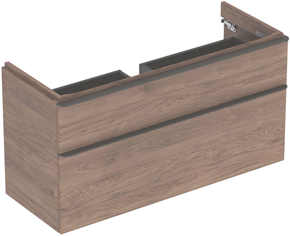 Geberit Smyle Square szekrény 118.4x47x61.7 cm mosdókagyló alá akasztható dió 500.355.JR.1