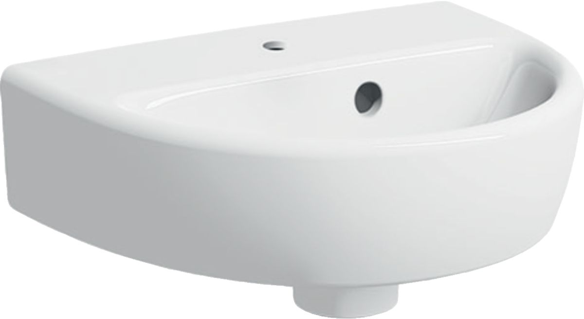Geberit Selnova mosdótál 36x29 cm félkör alakú klasszikus fehér 500.320.01.7