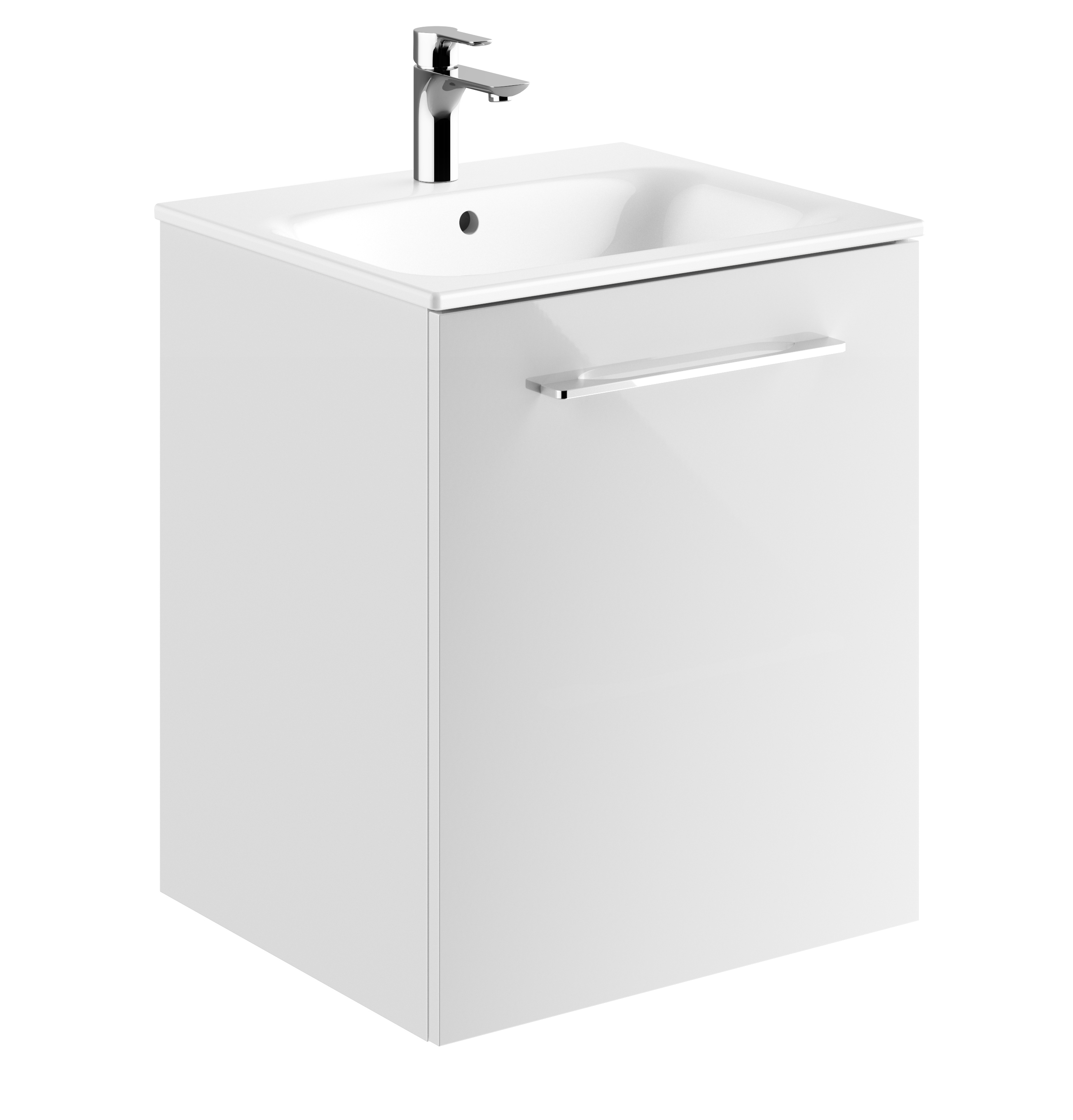 Geberit Selnova Square mosdó szekrénnyel 55 cm fehér 501.248.00.1