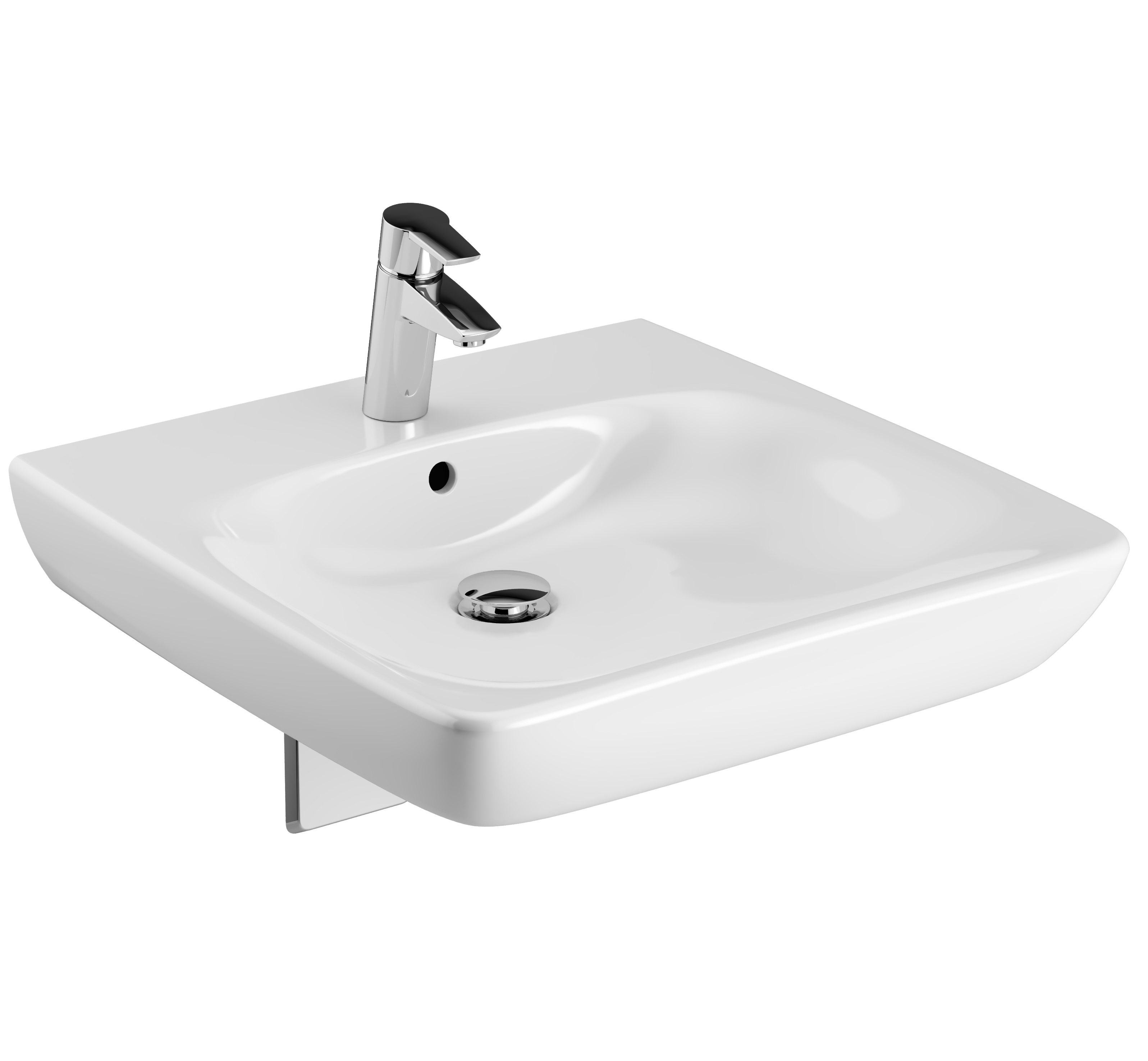 Geberit Selnova Compact mosdótál 55x55 cm négyzet klasszikus mozgássérülteknek fehér 501.461.00.7