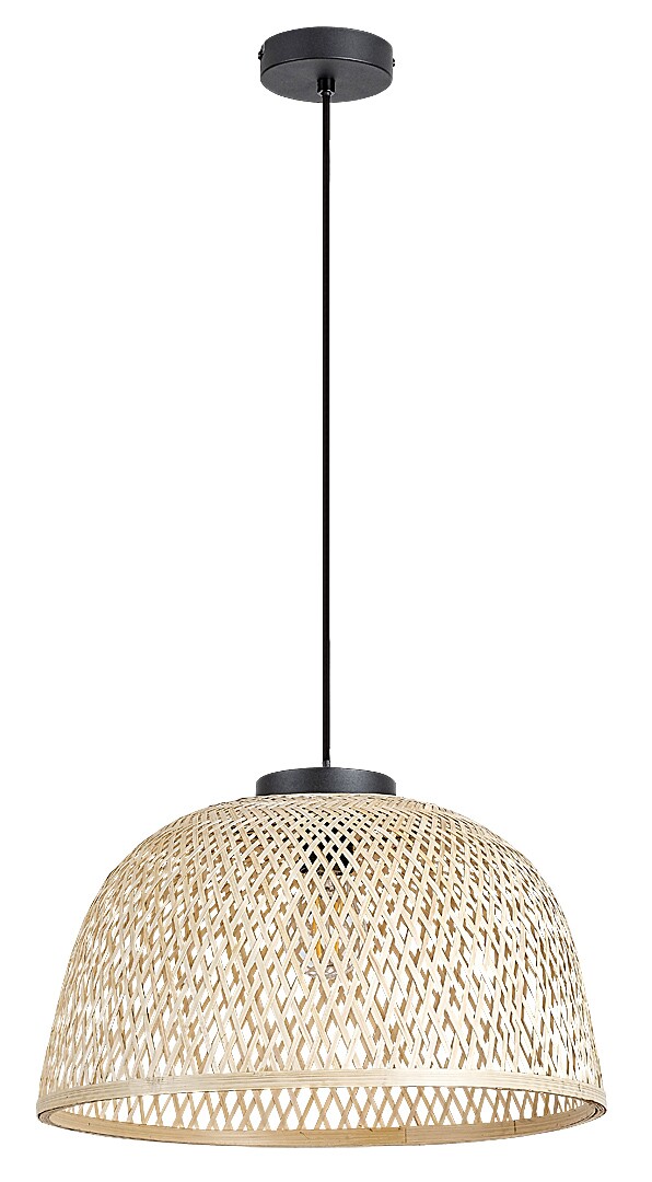 Rabalux Rattan függőlámpa 1x25 W fekete-rattan 72025