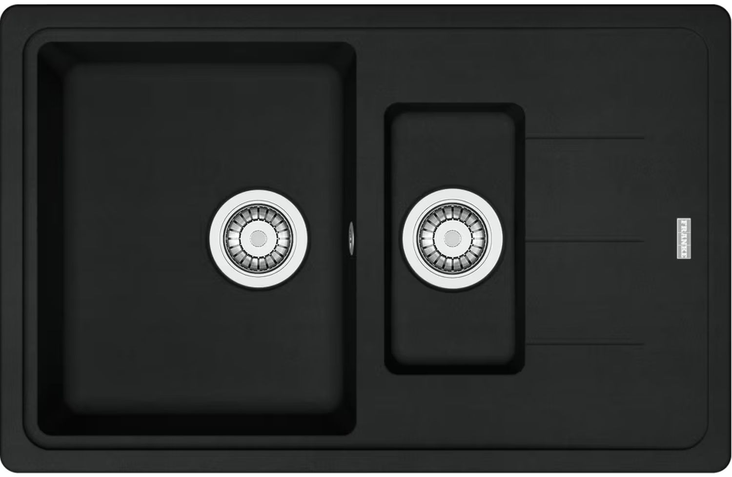 Franke Basis gránit mosogató 78x50 cm fekete 114.0676.284