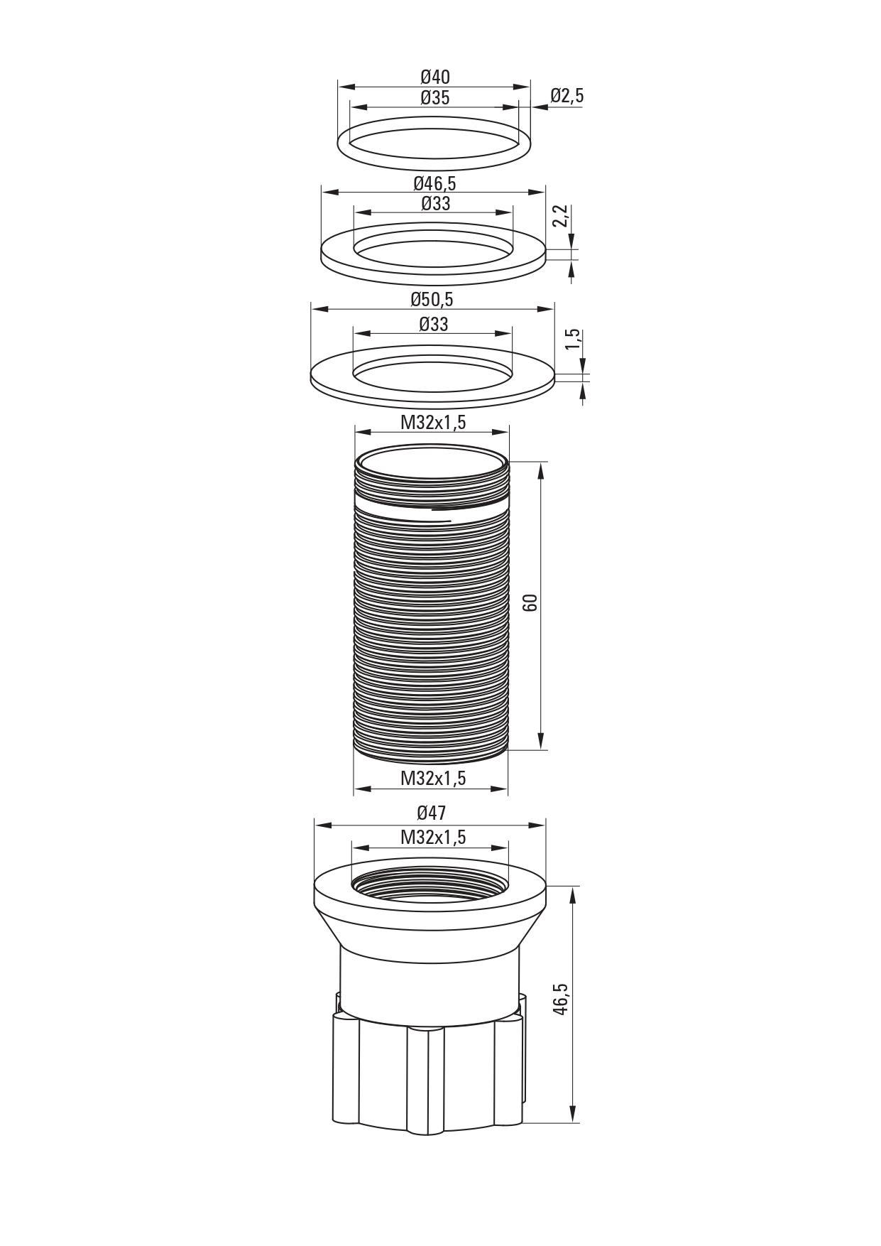 Deante csapágypersely XDCL8MUT0