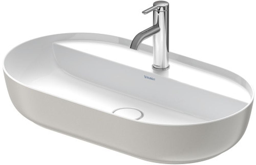 Duravit Luv mosdótál 70x40 cm ovális mosdótálak fehér-szürke/kő 03807023001