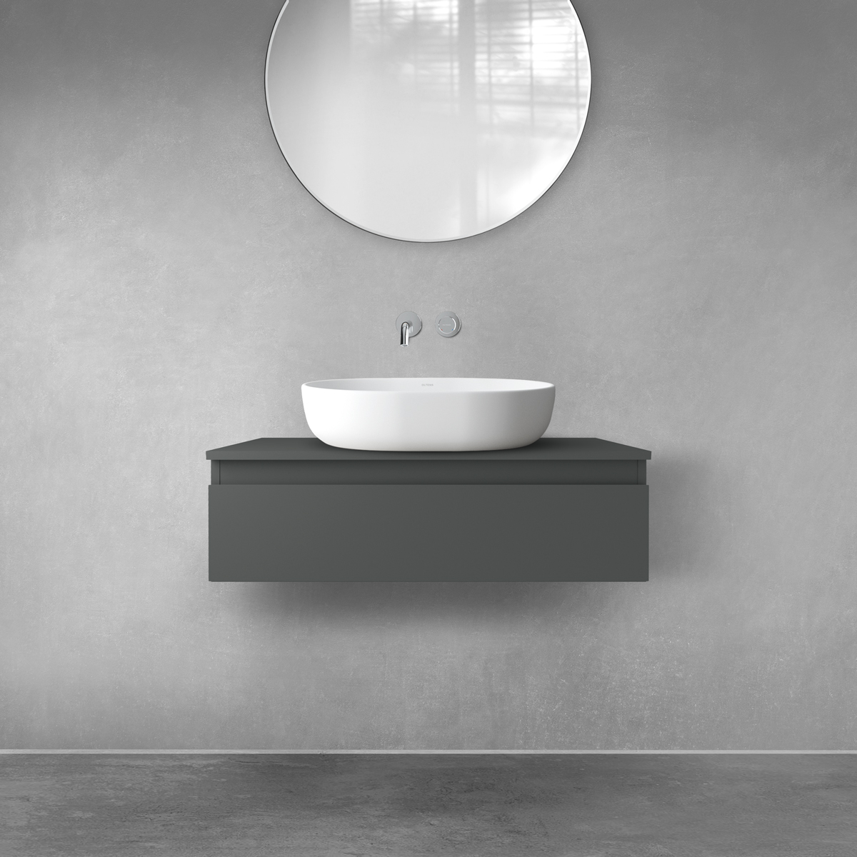 Készlet szekrény Oltens Vernal 60010400, szekrény feletti pult Oltens Vernal 63005400