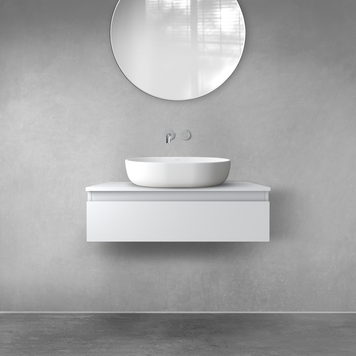 Készlet szekrény Oltens Vernal 60010700, szekrény feletti pult Oltens Vernal 63005700