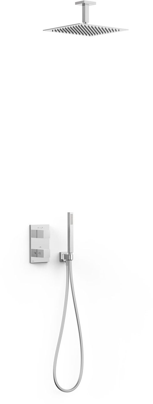 Tres Therm-Box zuhany készlet beépített termosztáttal trópusi zuhany opcióval króm 00625003