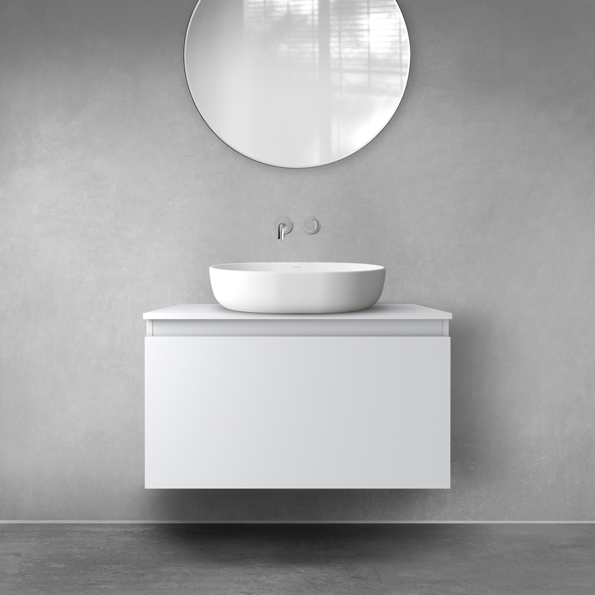 Készlet szekrény Oltens Vernal 60014700, szekrény feletti pult Oltens Vernal 63005700