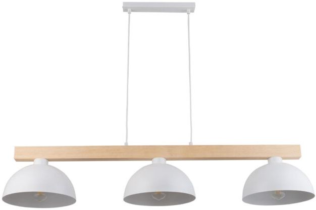 TK Lighting Oslo függőlámpa 3x15 W fehér-fa 4712