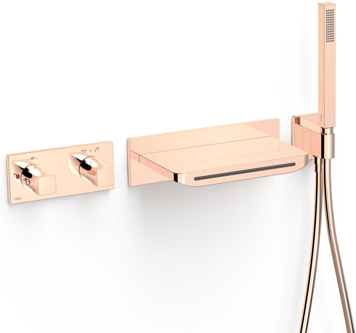 Tres B-System kád és zuhany csaptelep süllyesztett z termosztáttal || 30725207OP