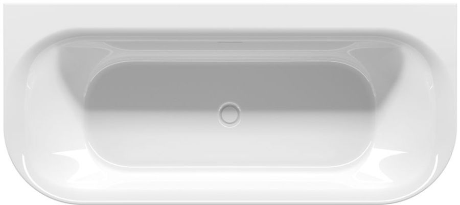 Riho Devotion Back2Wall térben álló kád 180x80 cm ovális fehér B096003005