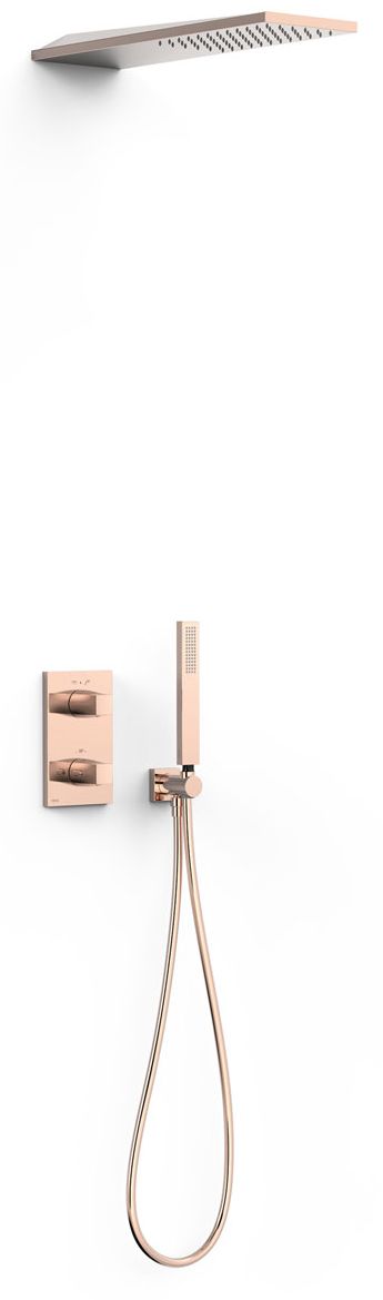 Tres Therm-Box zuhany készlet beépített termosztáttal trópusi zuhany opcióval || 21125005OP