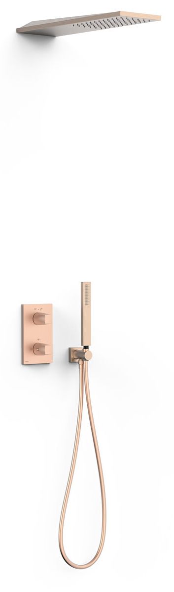 Tres Therm-Box zuhany készlet beépített termosztáttal trópusi zuhany opcióval || 21125005OPM