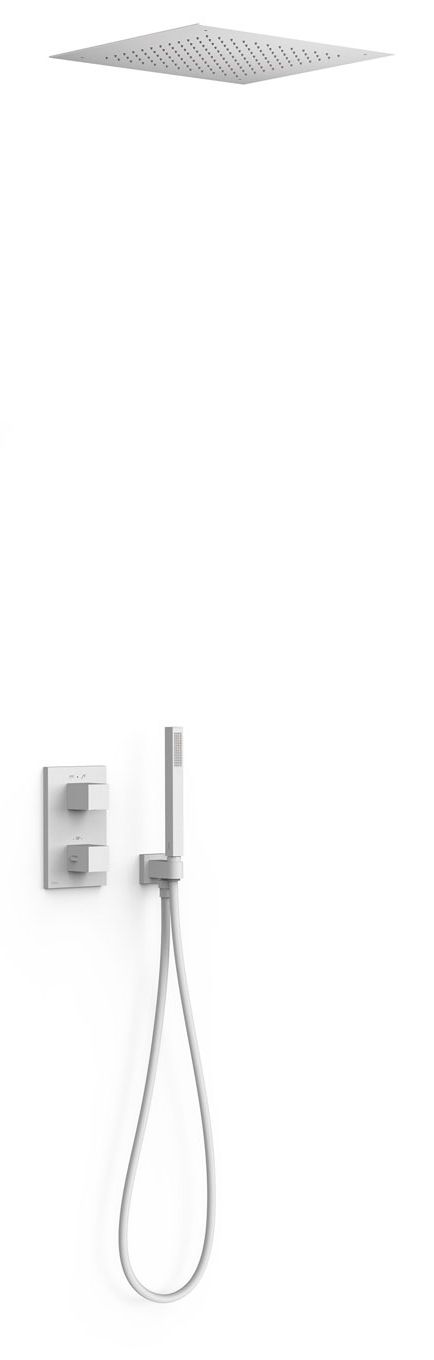 Tres Therm-Box zuhany készlet beépített termosztáttal trópusi zuhany opcióval fehér 00625005BM