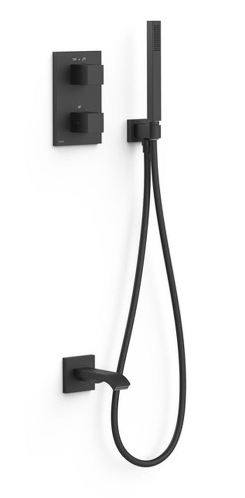 Tres Therm-Box kád és zuhany szett beépített termosztáttal fekete 00625006NM