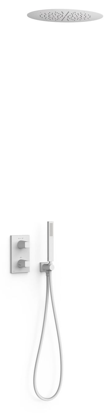 Tres Therm-Box zuhany készlet beépített termosztáttal trópusi zuhany opcióval fehér 21125006BM