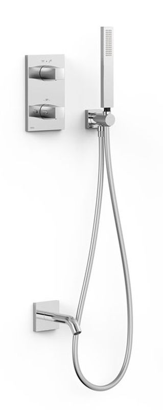 Tres Therm-Box kád és zuhany szett beépített termosztáttal króm 21125007