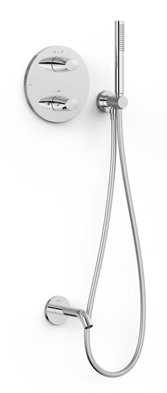 Tres Therm-Box kád és zuhany szett beépített termosztáttal króm 28125006