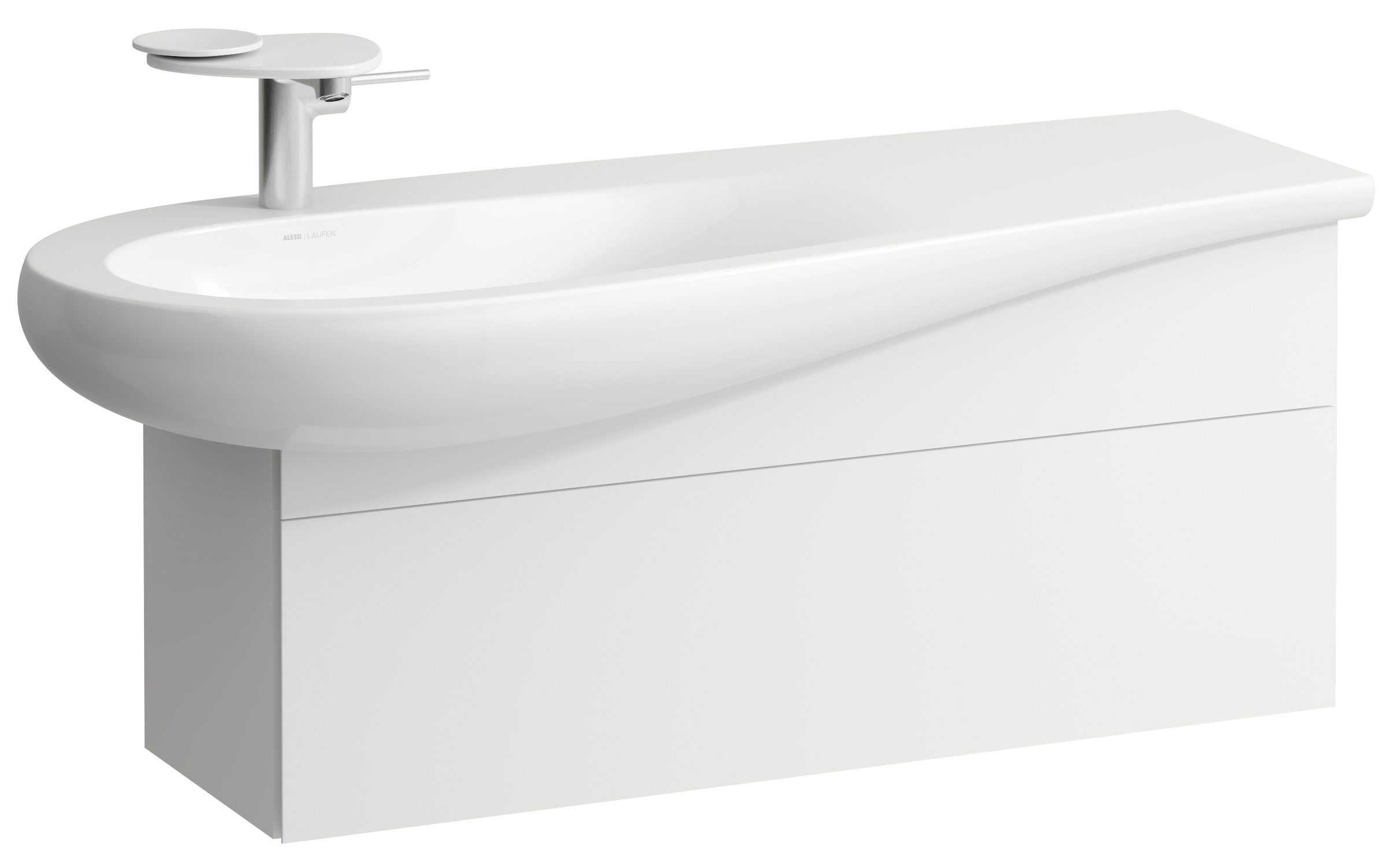 Laufen Il Bagno Alessi szekrény 99.5x32x34 cm Függesztett, mosdó alatti fehér H4304210972601