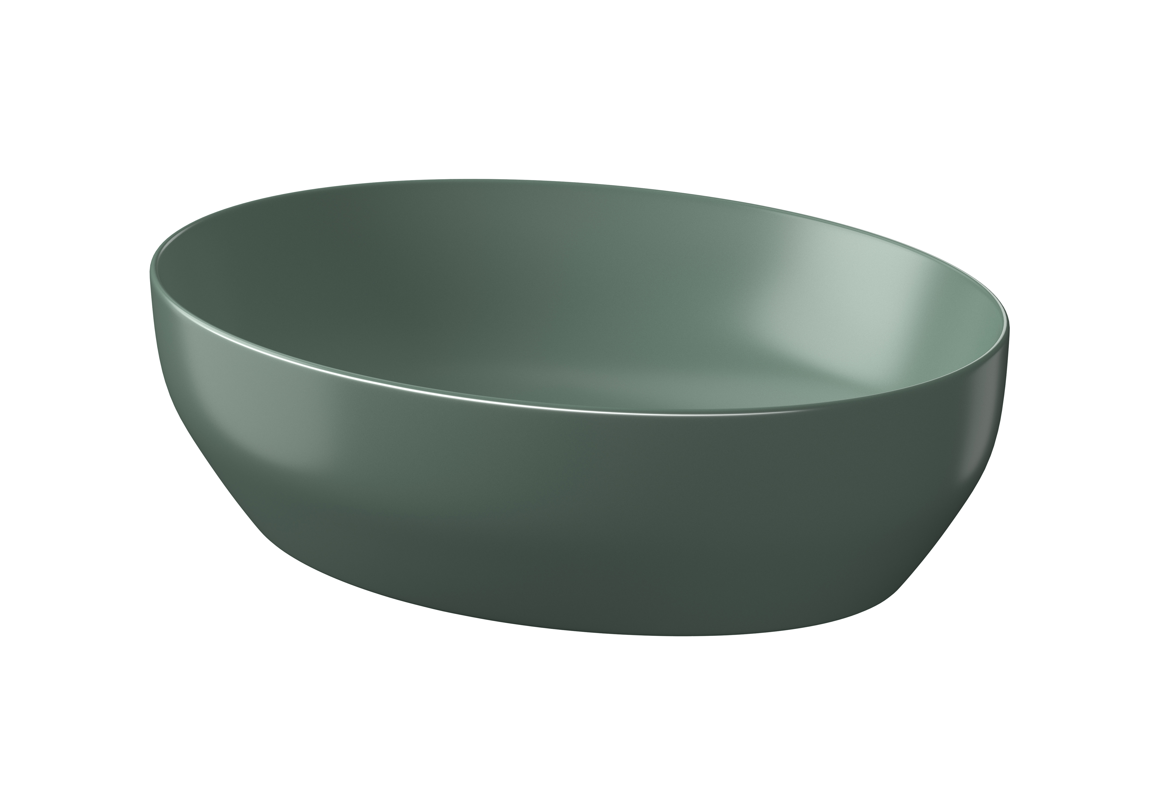 Cersanit Larga mosdótál 50.5x38.5 cm ovális mosdótálak zöld K677-054