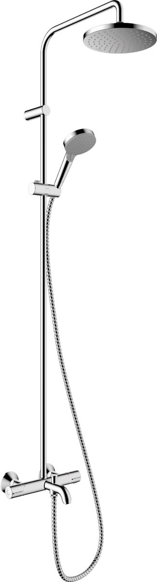 Hansgrohe Vernis Blend zuhany készlet fal termosztáttal trópusi zuhany opcióval króm 26274000