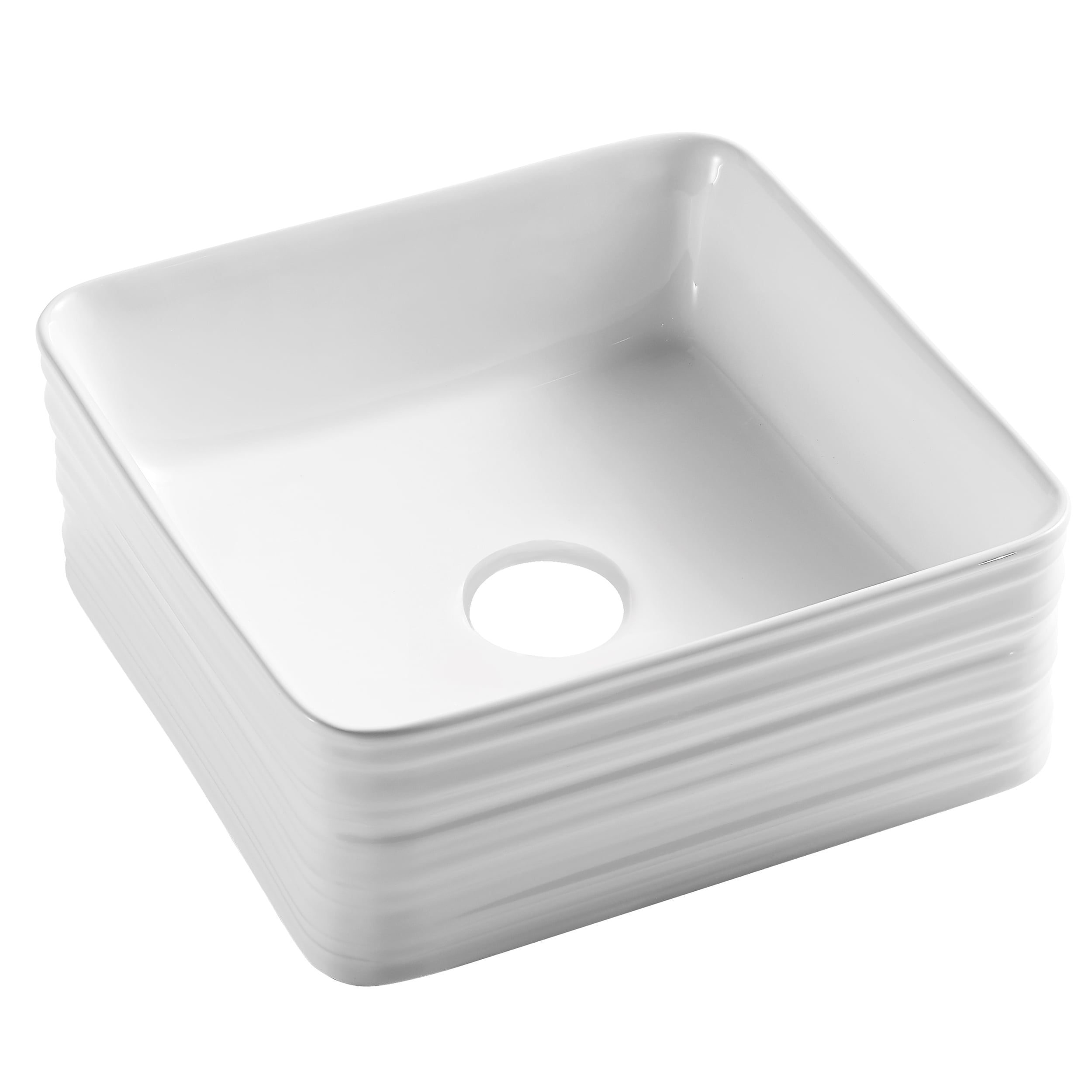 Invena Akte mosdótál 38x38 cm négyzet mosdótálak fehér CE-54-K01