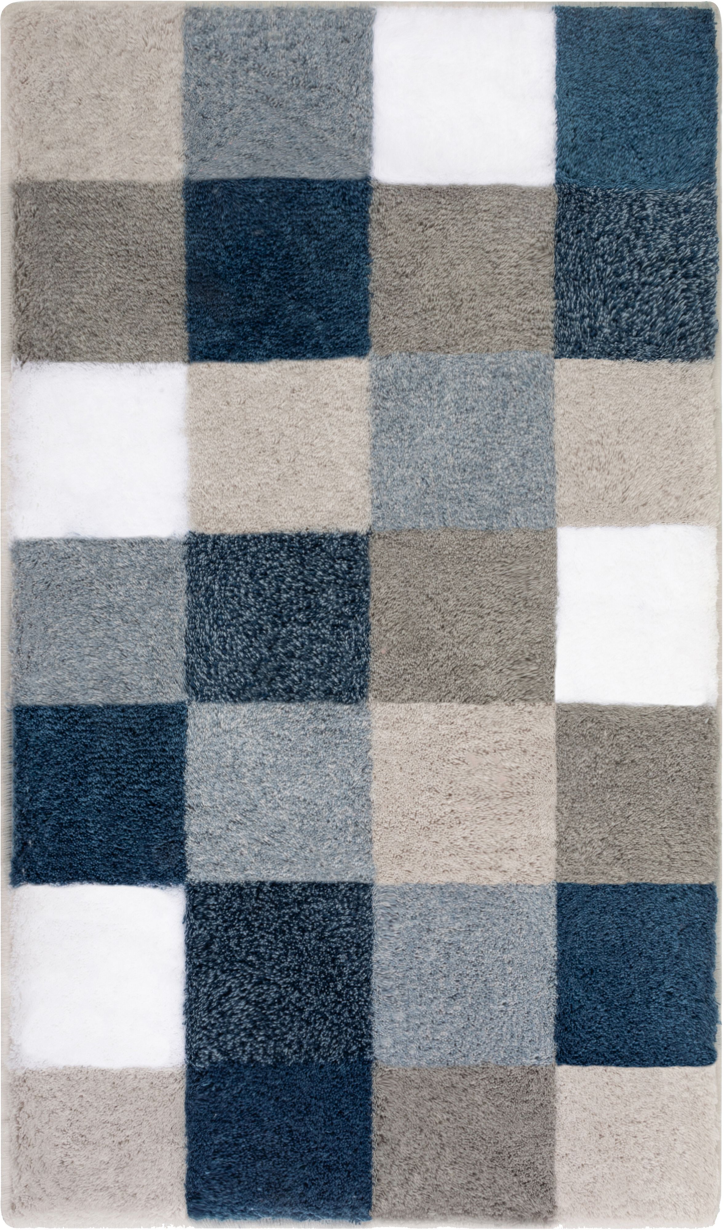 Kleine Wolke Caro fürdőszoba szőnyeg 150x85 cm négyszögletes fehér-szürke-bézs-fekete-színek keveréke 5426783453