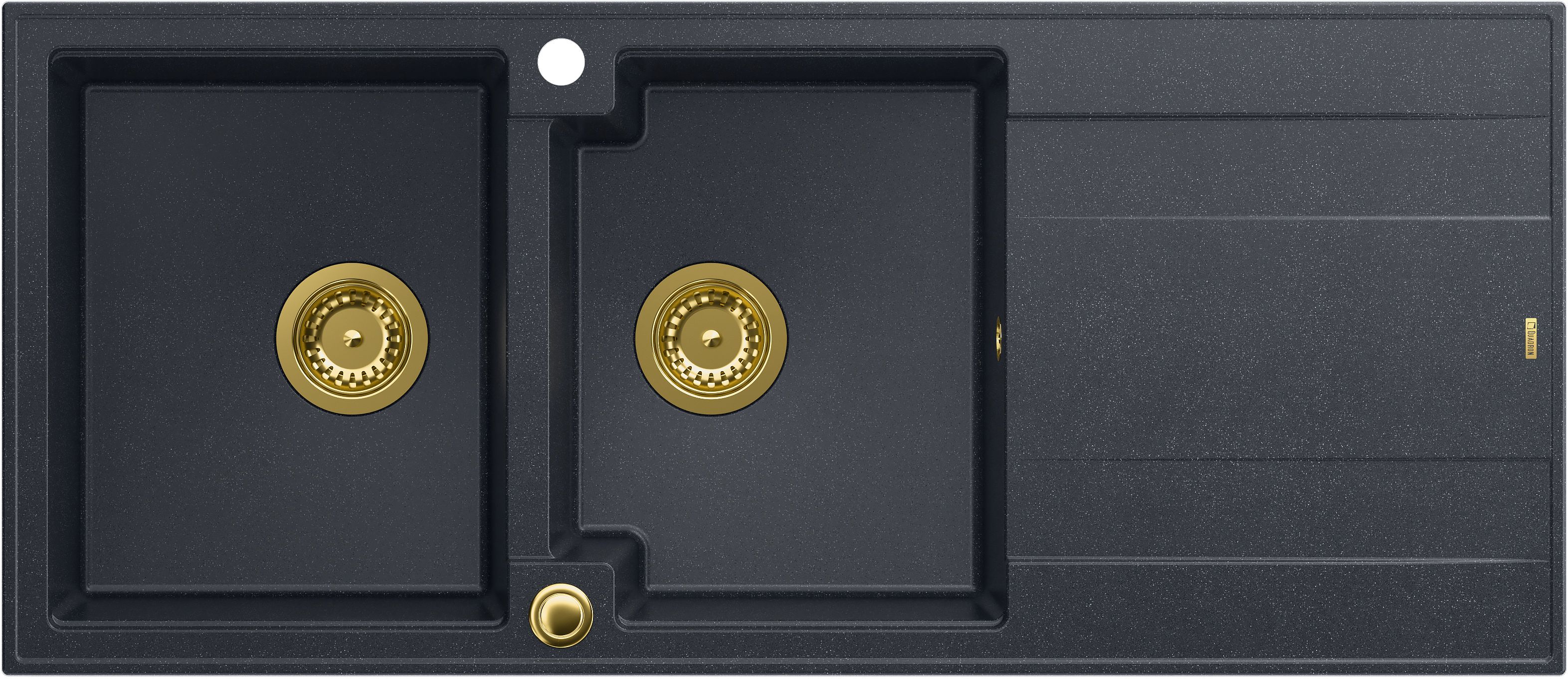 Quadron Evan graniteq mosogató 116x50 cm fekete HQE11650U8_PVDG1_P2O