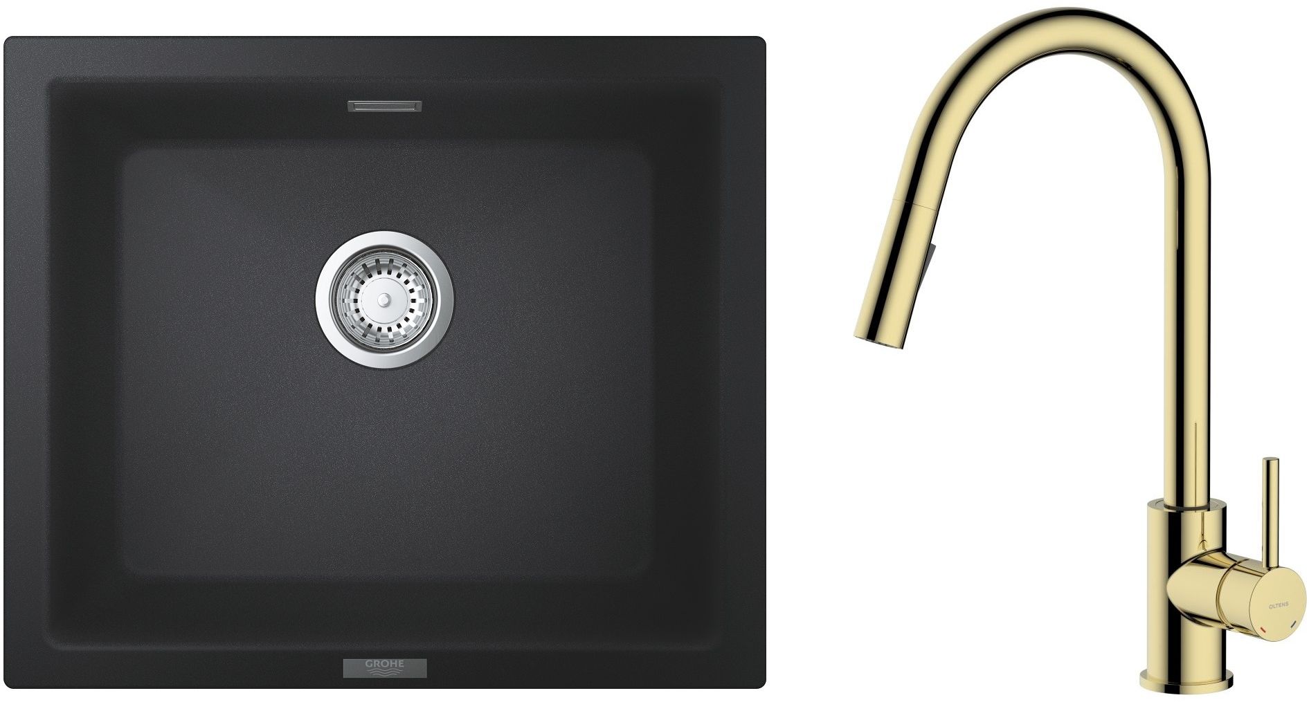 Készlet gránit mosogató Grohe K700 31654AP0, konyhai csaptelep Oltens Litla 35204800