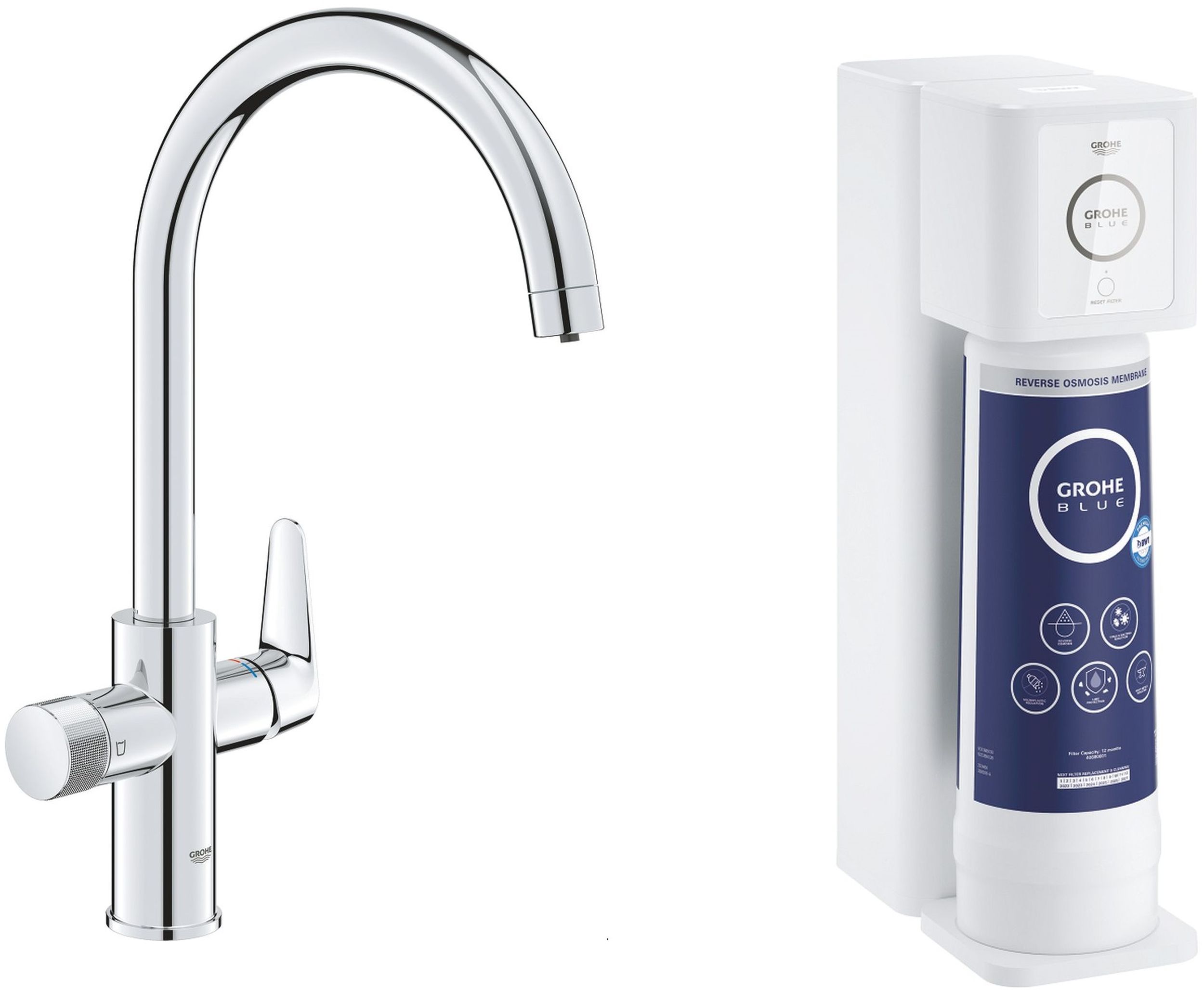 Készlet indítókészlet Grohe Blue 40877000, csaptelepek víztisztító berendezésekhez Grohe Blue 30592000