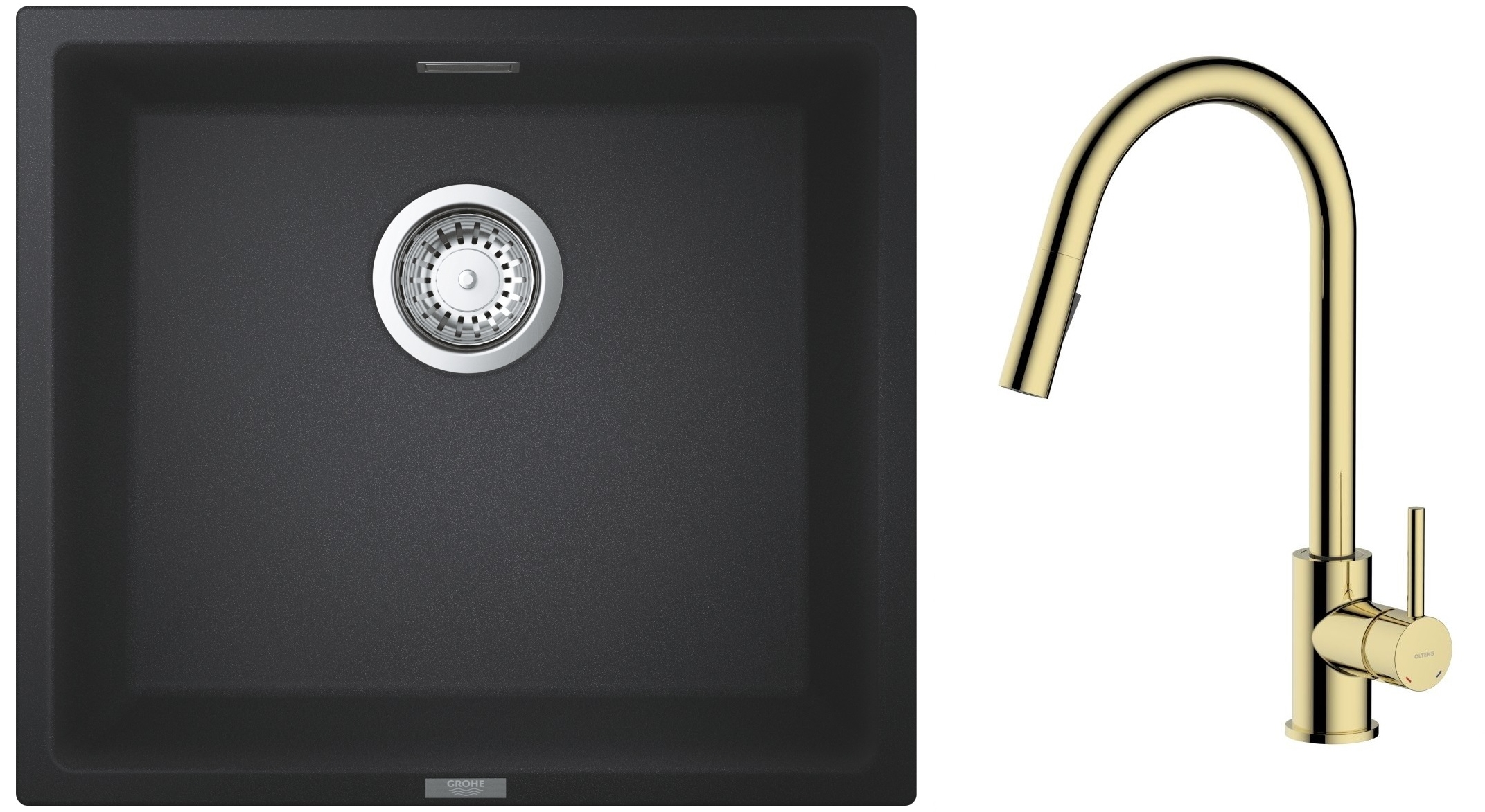 Készlet gránit mosogató Grohe K700 31653AP0, konyhai csaptelep Oltens Litla 35204800