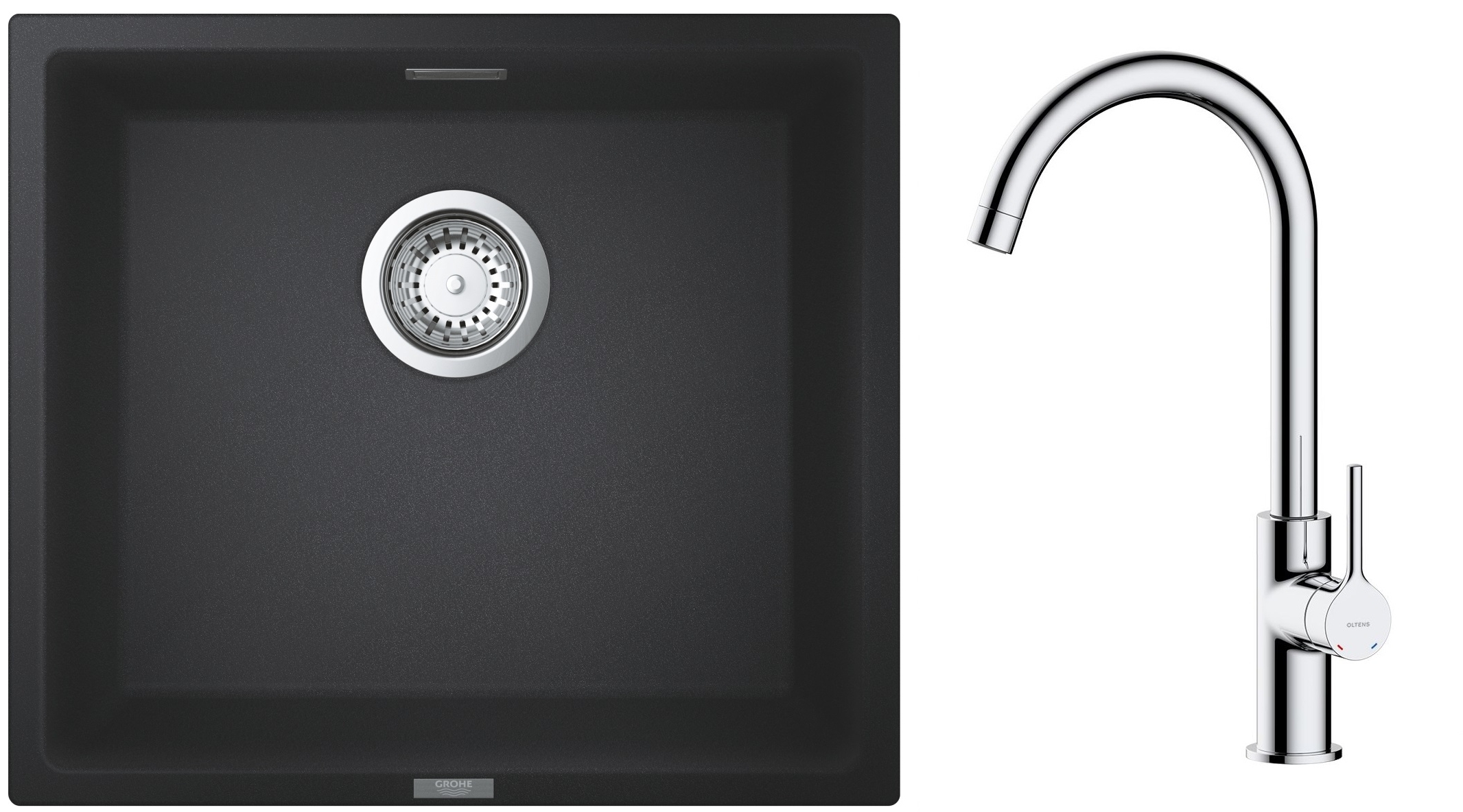 Készlet gránit mosogató Grohe K700 31653AP0, konyhai csaptelep Oltens Skafta 35206100