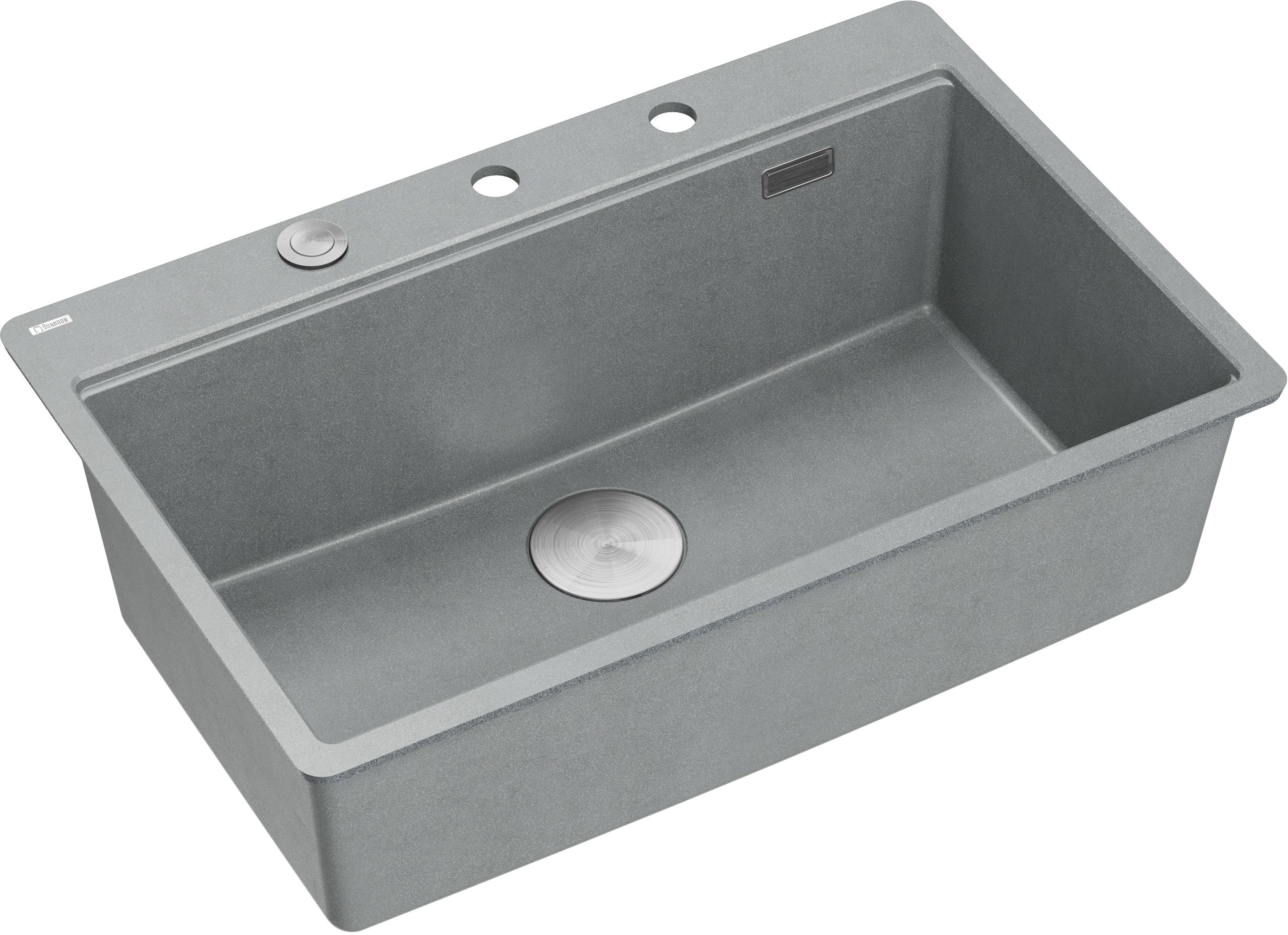 Quadron Marc graniteq mosogató 75x49 cm szürke/grafit/onix HQM7650U5_FM_BS