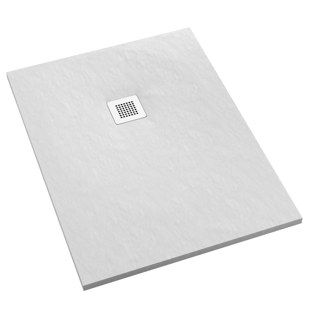 Schedpol Kalait White Stone téglalap zuhanytálca + előlap 170x80 cm fehér 3.3113/B/ST-M2