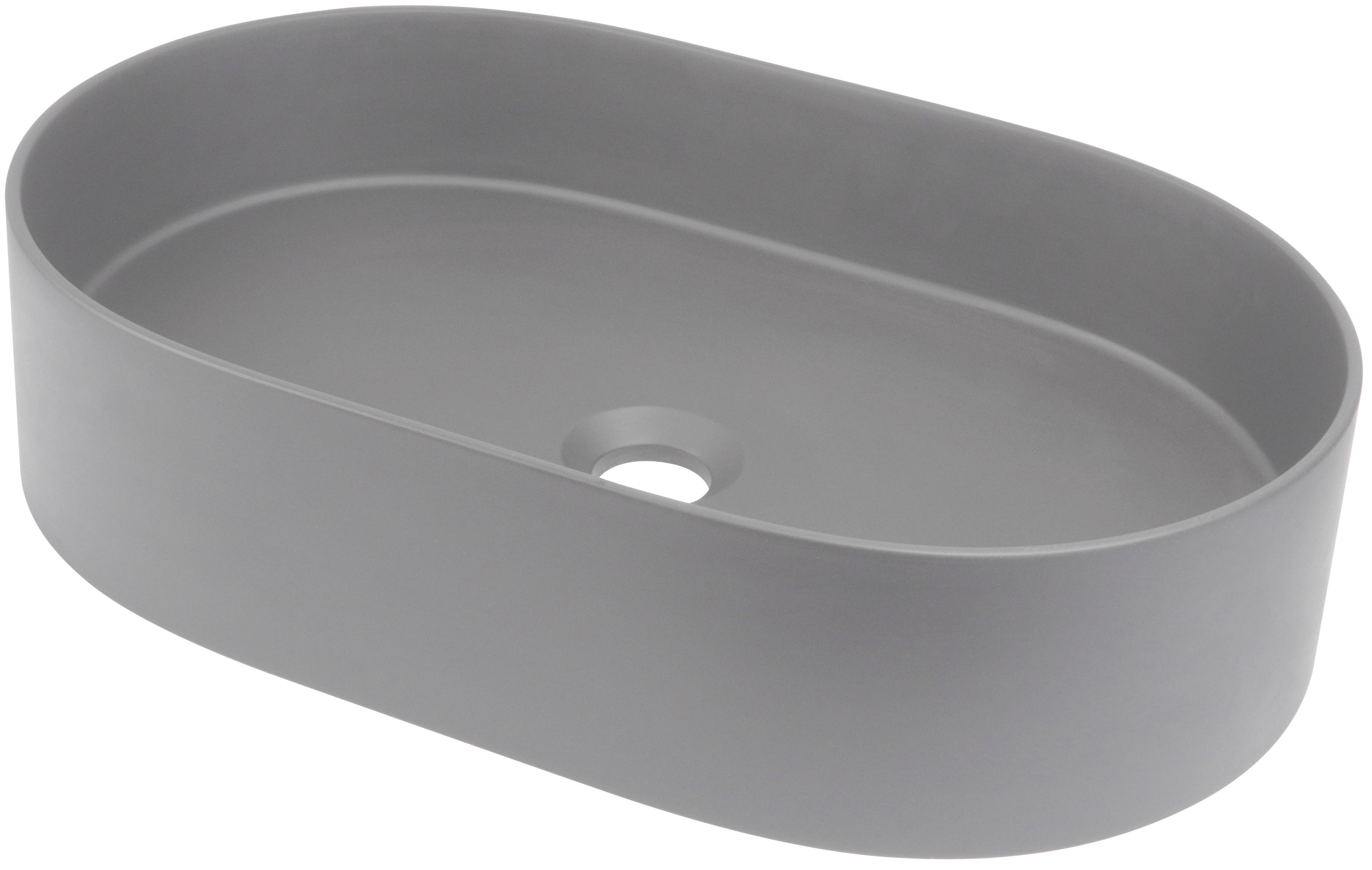 Deante Silia mosdótál 55x35 cm ovális mosdótálak szürke/kő CQS_SU6S