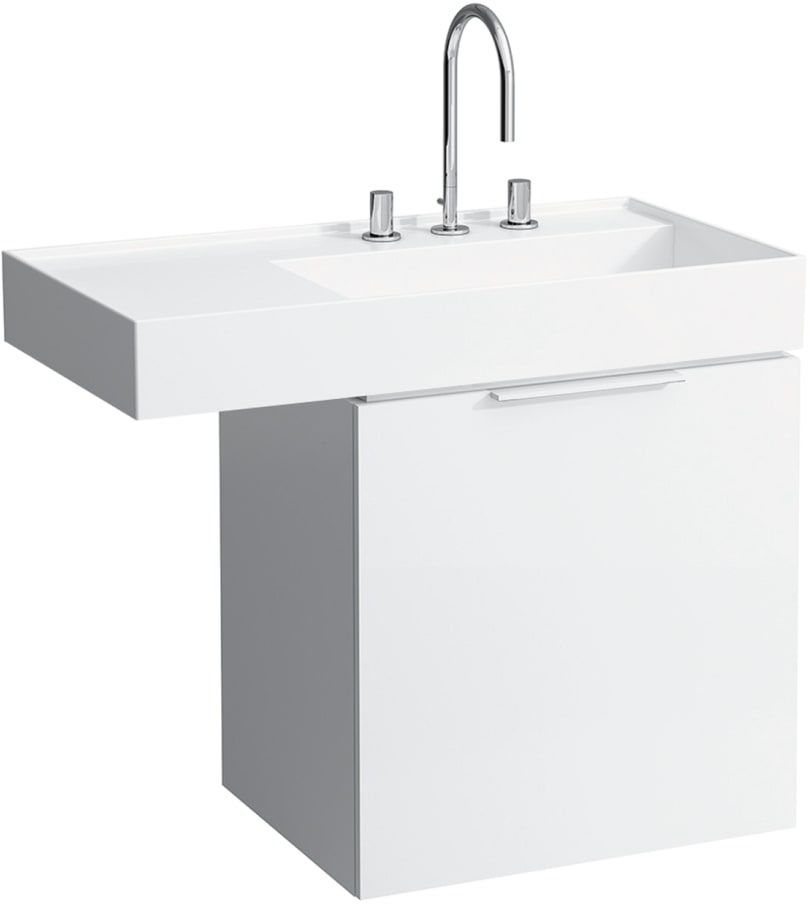 Laufen Kartell mosdótál 90x46 cm négyszögletes klasszikus-beépíthető fehér fényes H8103390001121