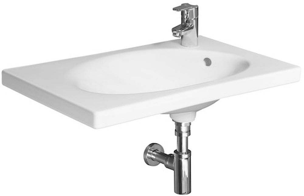 Jika Tigo mosdótál 65x38.5 cm négyszögletes beépíthető fehér H8122160001061