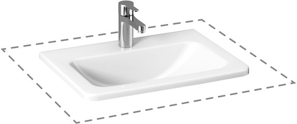Jika Cubito mosdótál 55x41 cm négyszögletes süllyesztett fehér H8174221001041