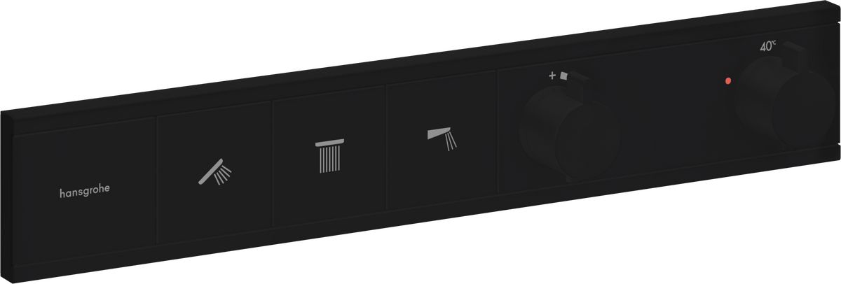 Hansgrohe RainSelect kád és zuhany csaptelep süllyesztett z termosztáttal fekete 15381670