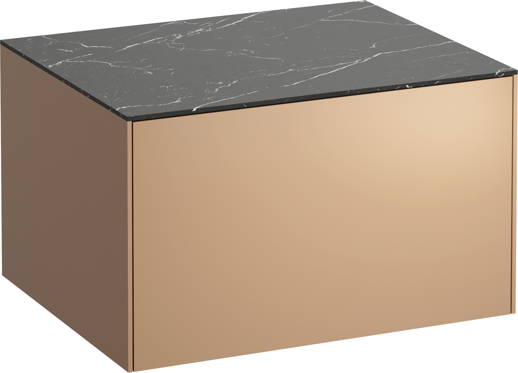 Laufen Sonar szekrény pulttal 57.5x45.5x34 cm fekete-réz H4054000341411