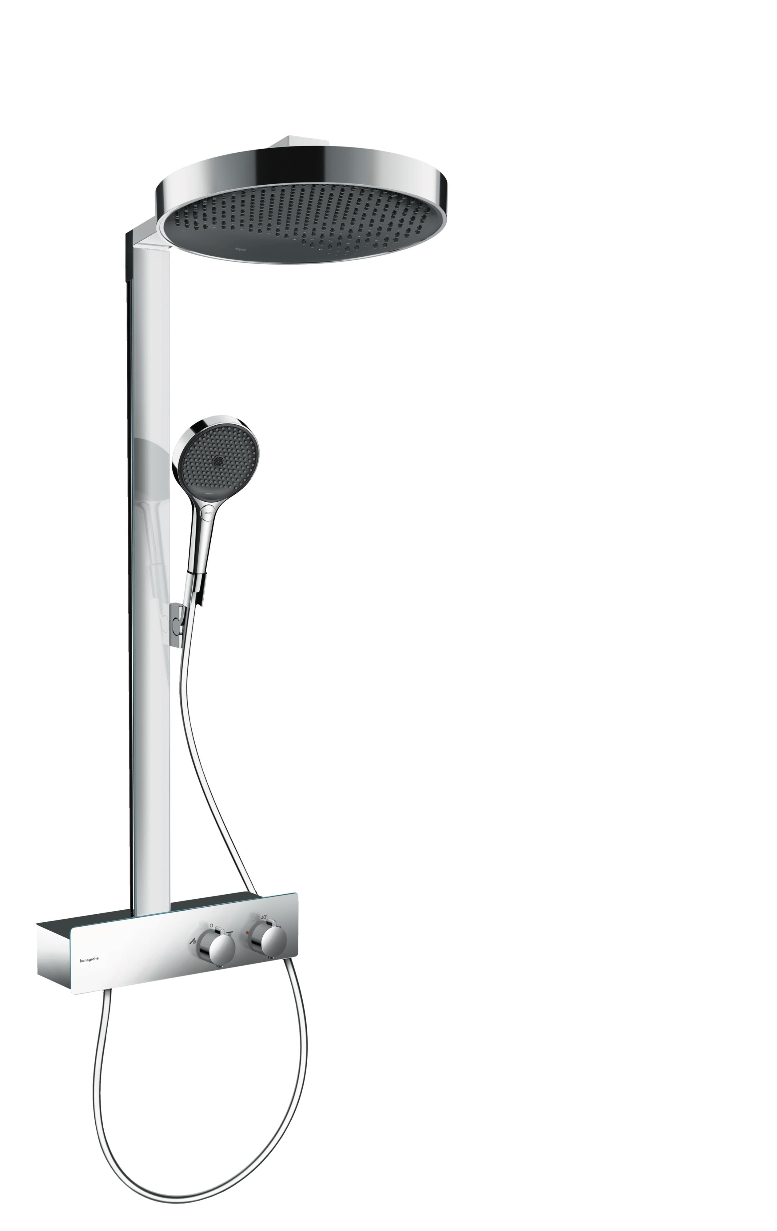 Hansgrohe Rainfinity zuhany készlet fal termosztáttal trópusi zuhany opcióval króm 26853000