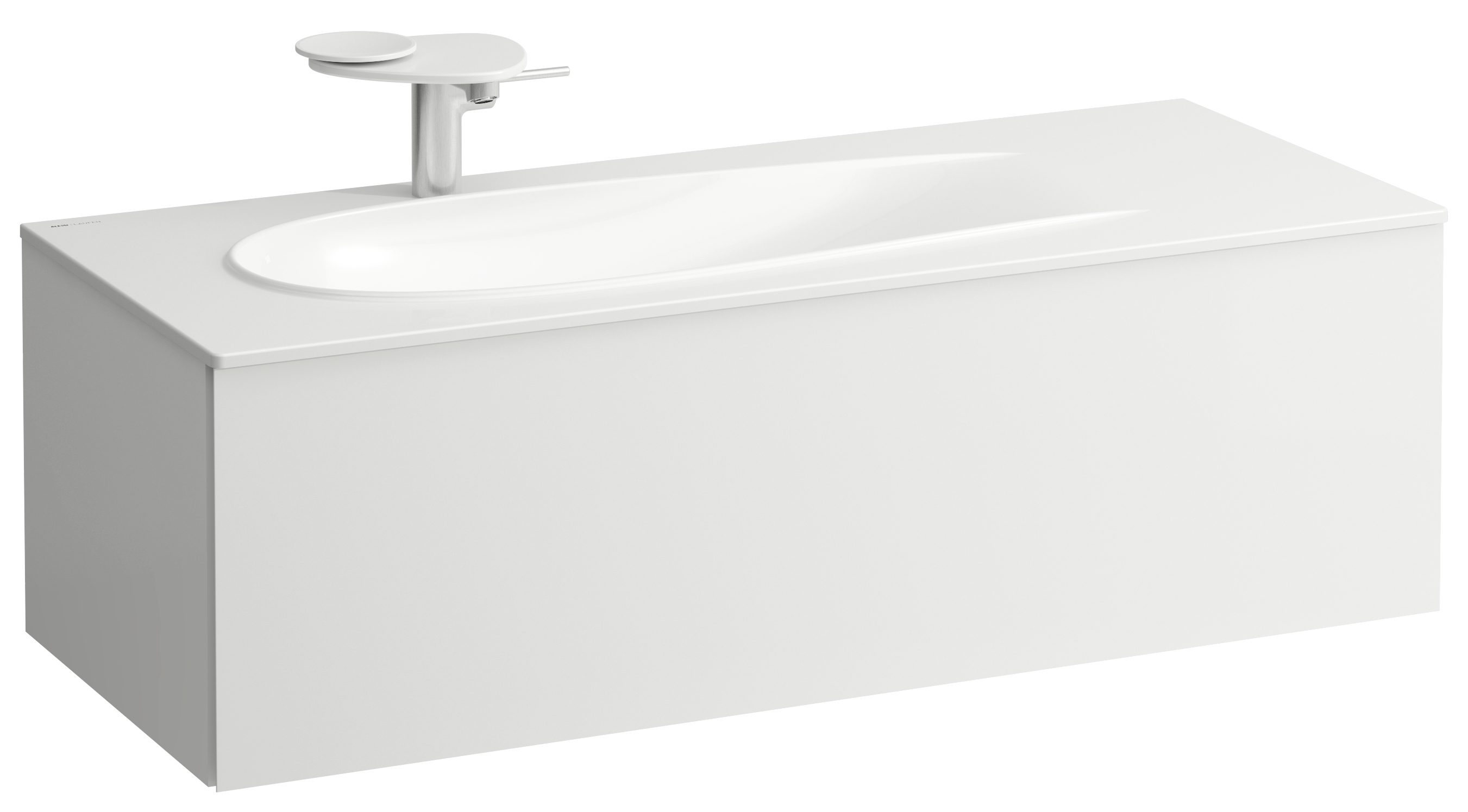 Laufen Il Bagno Alessi szekrény 119.5x49x36.5 cm mosdókagyló alá akasztható fehér H4304410972601