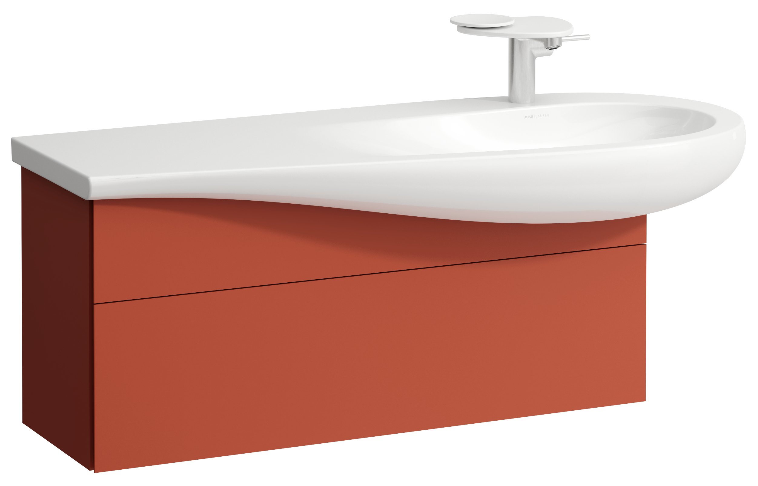 Laufen Il Bagno Alessi szekrény 99.5x32x34 cm mosdókagyló alá akasztható H4304310972691