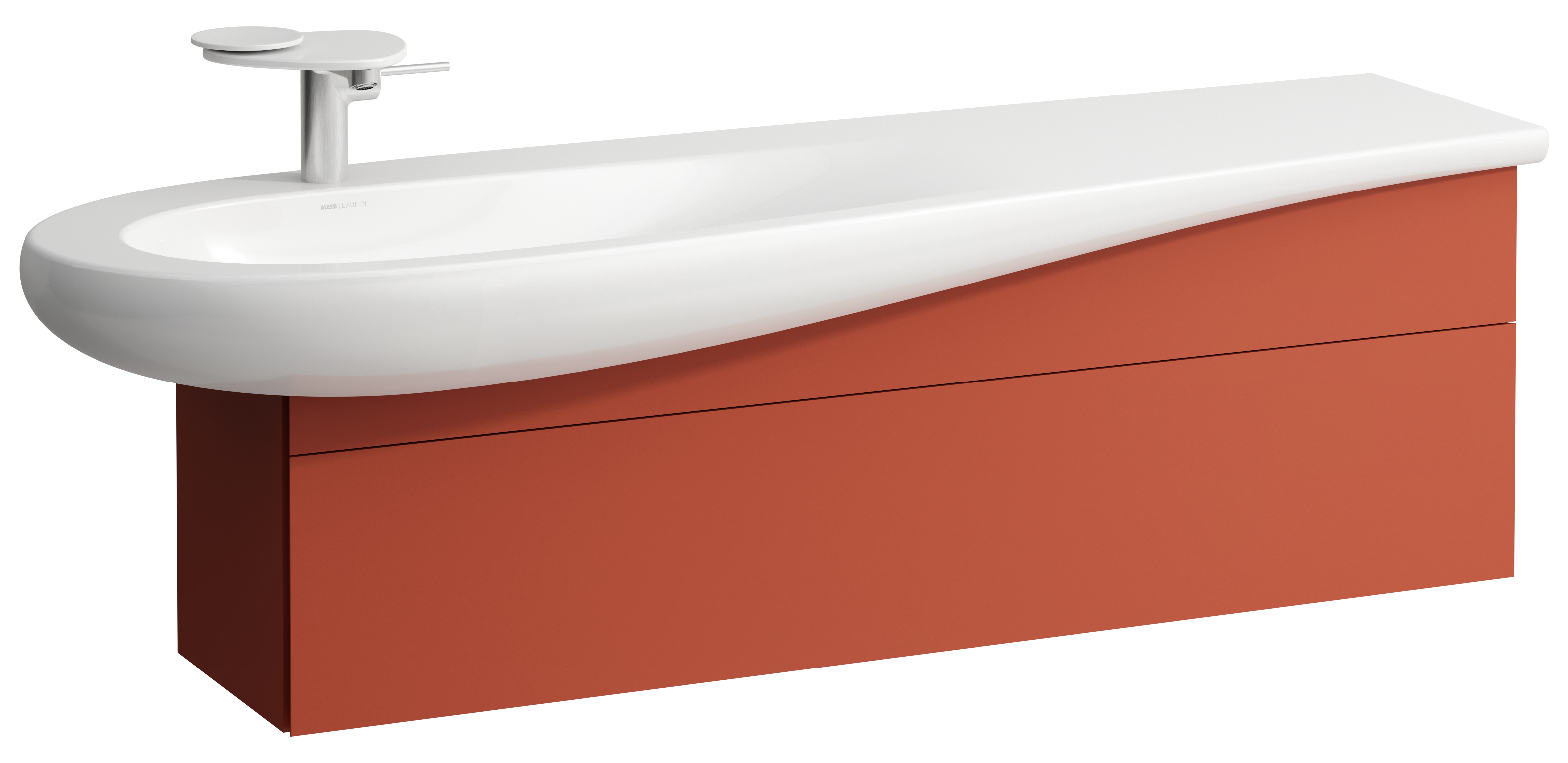 Laufen Il Bagno Alessi szekrény 135x32x34 cm mosdókagyló alá akasztható H4304510972691