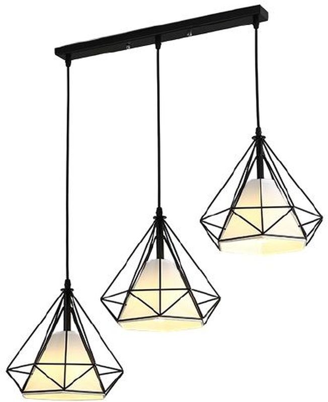 Abigali Diamond függőlámpa 3x60 W fehér-fekete CHNR3L-E27